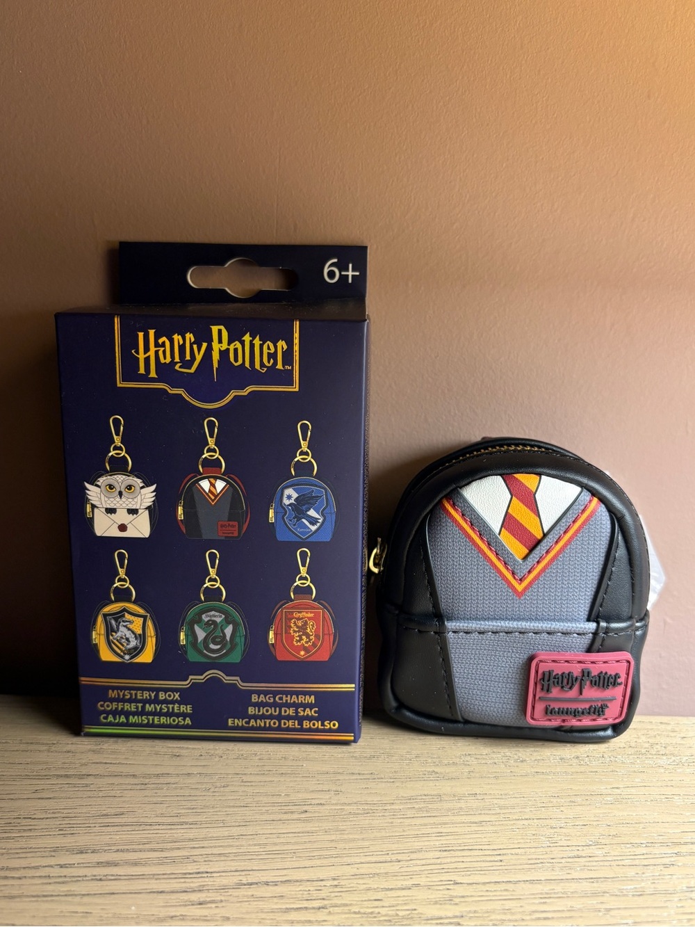 Loungefly Harry Potter Mini Backpack Keychain Charm GRYFFINDOR SCHOOL UNIFORM